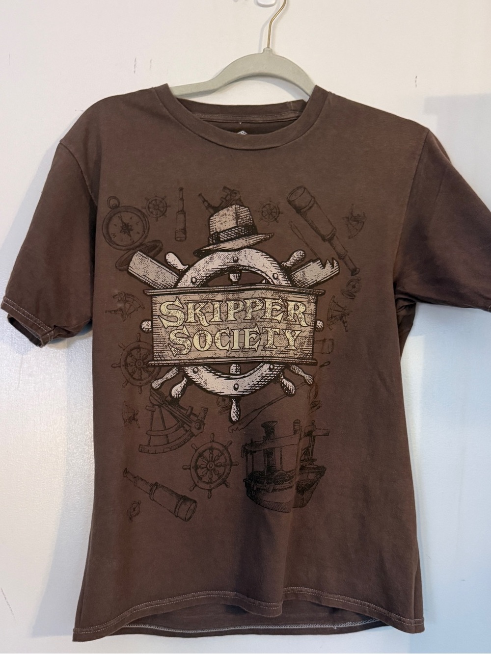Disney Cruise Line Skipper Society Lounge T-Shirt | Brown Graphic Tee